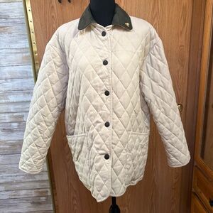 Diamond Quilted Button-Front Utility Jacket